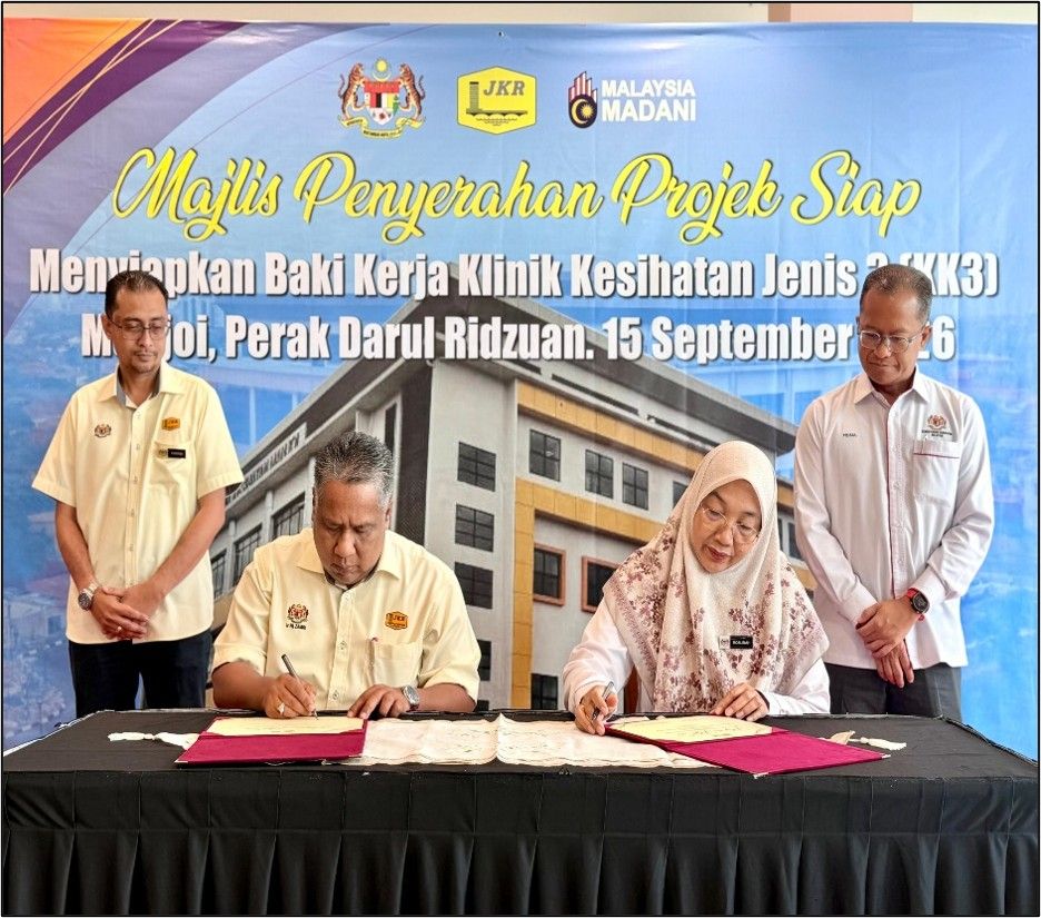 MAJLIS PENYERAHAN PROJEK KLINIK KESIHATAN (JENIS 3) MANJOI, DAERAH KINTA PERAK DARUL RIDZUAN